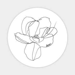 Flower Black Lineart Magnet